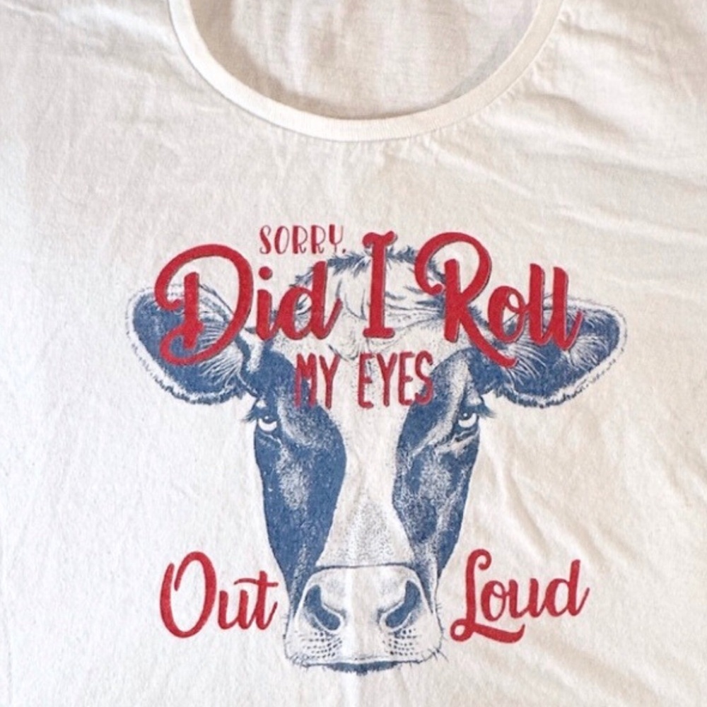 GRAPHIC T SHIRT Funny White Did I Roll My Eyes Out Loud Y2K Women’s SZ XXL